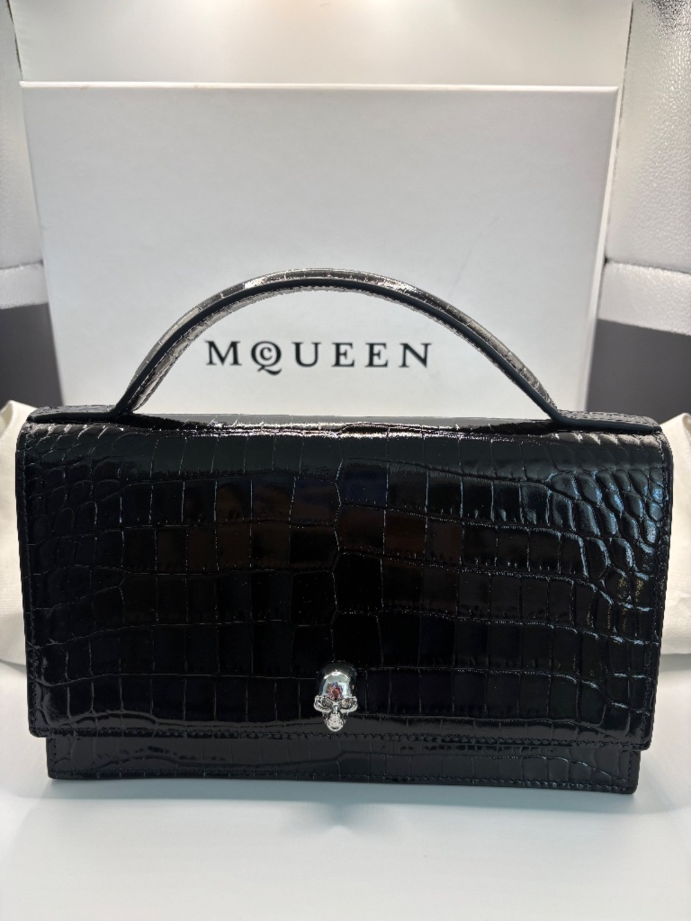 McQueen Croc Top Handle/Shoulder 2025